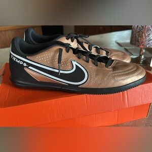 Nike Tiempo Men's Black and Tan Athletic Shoes